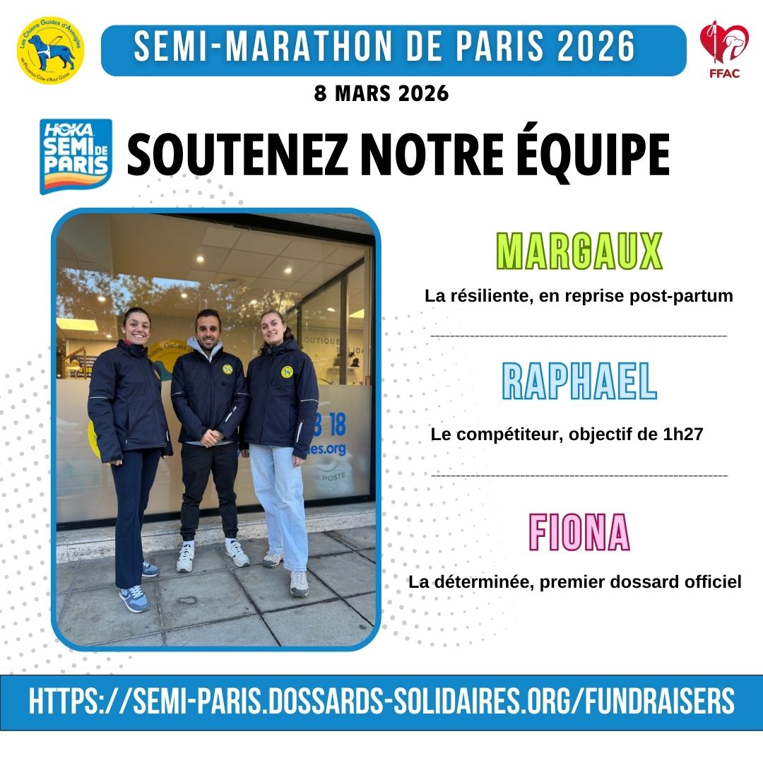 je soutiens les chiens guides au semi marathon de paris 2026
