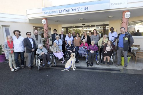 Chien guide reformé à la maison de retraite Le Clos des Vignes